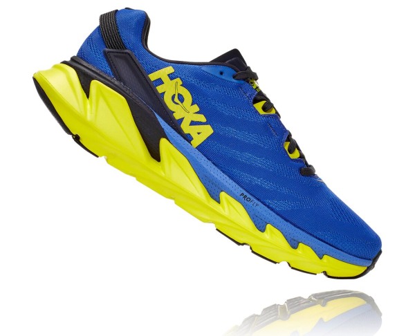 Hoka One One Elevon 2 Mens UK - Blue / Rose Road Running Shoes - HQLXO2198